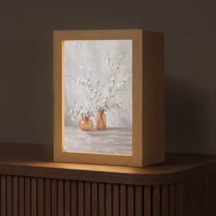 Lampe de table - Vases - Fleurs - Orange — 1