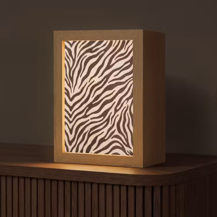 Lampe de table - Zèbre - Rayures - Marron — 1