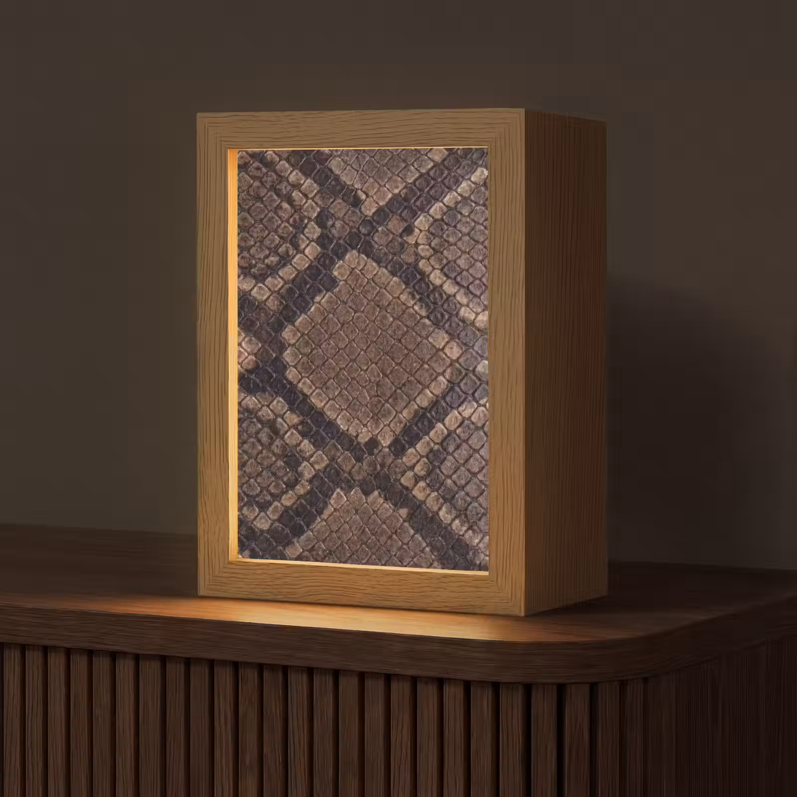 Lampe de table - Python - Écailles - Bronze — 1