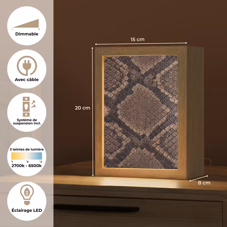 Lampe de table - Python - Écailles - Bronze — 6