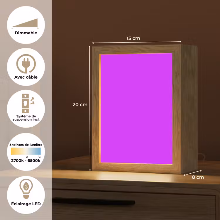 Lampe de table - Néon - Orchidée - Violet — 6