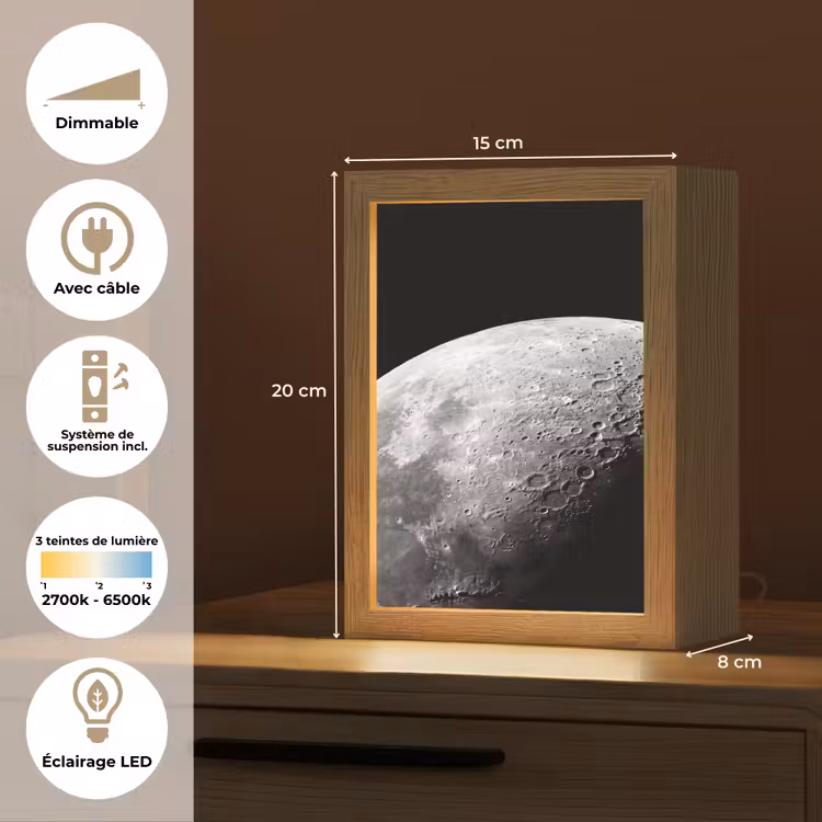 Lampe de table - Lune - Cratères - Espace — 6