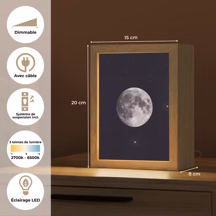 Lampe de table - Lune - Étoiles - Espace — 6