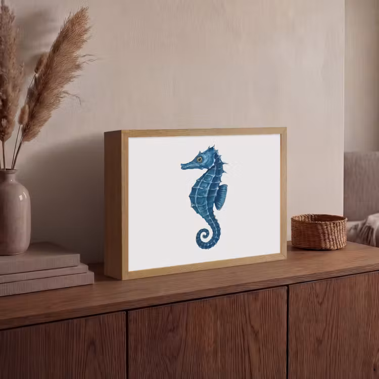 Lightbox - applique-murale - Hippocampe - Queue - Bleu — 4