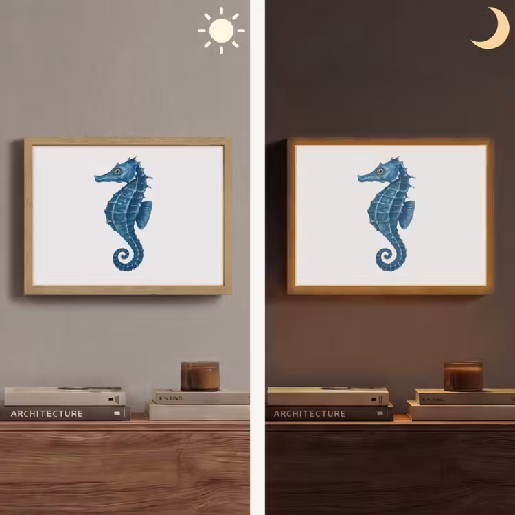 Lightbox - applique-murale - Hippocampe - Queue - Bleu — 6