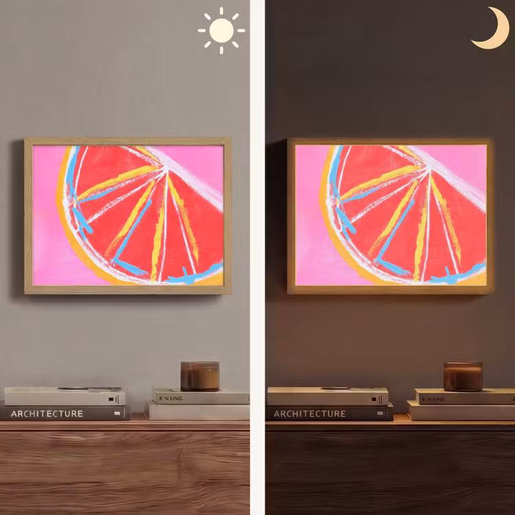 Lightbox - applique-murale - Pamplemousse - Peint - Rose - Rayures — 6