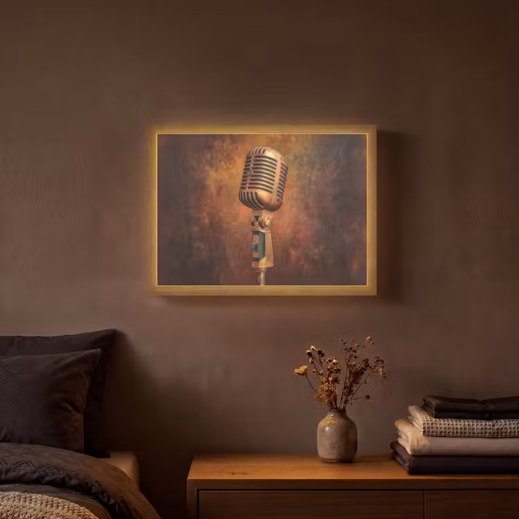 Lightbox - applique-murale - Microphone - Marron - Classic — 3