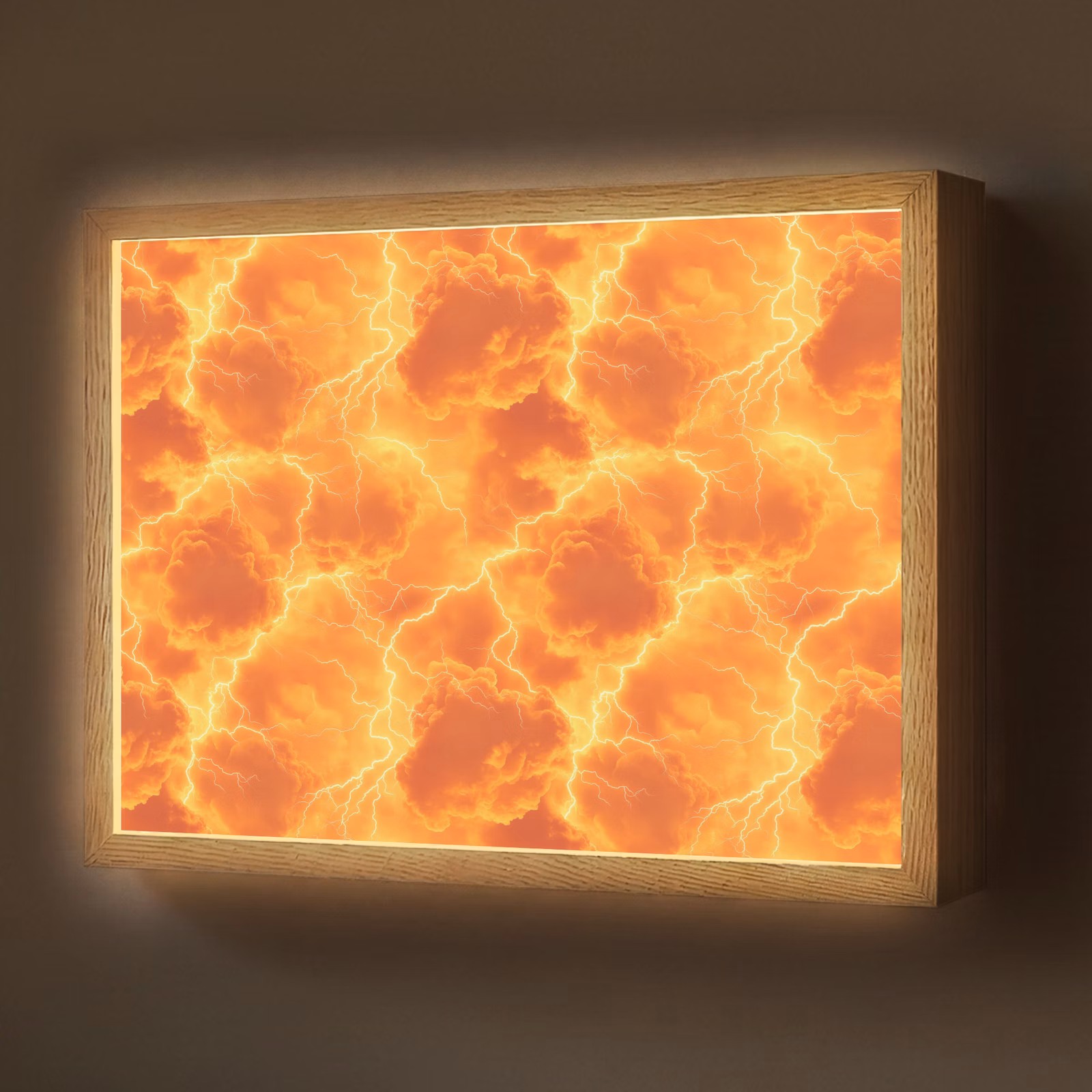 Lightbox - applique-murale - Éclair - Tempête - Orange — 1
