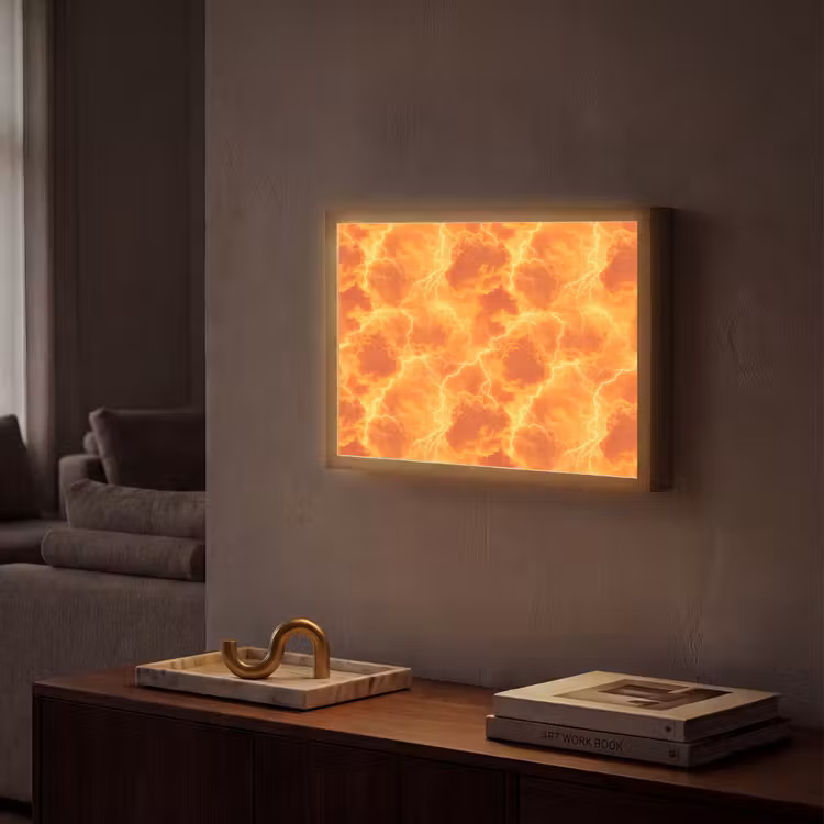 Lightbox - applique-murale - Éclair - Tempête - Orange — 2