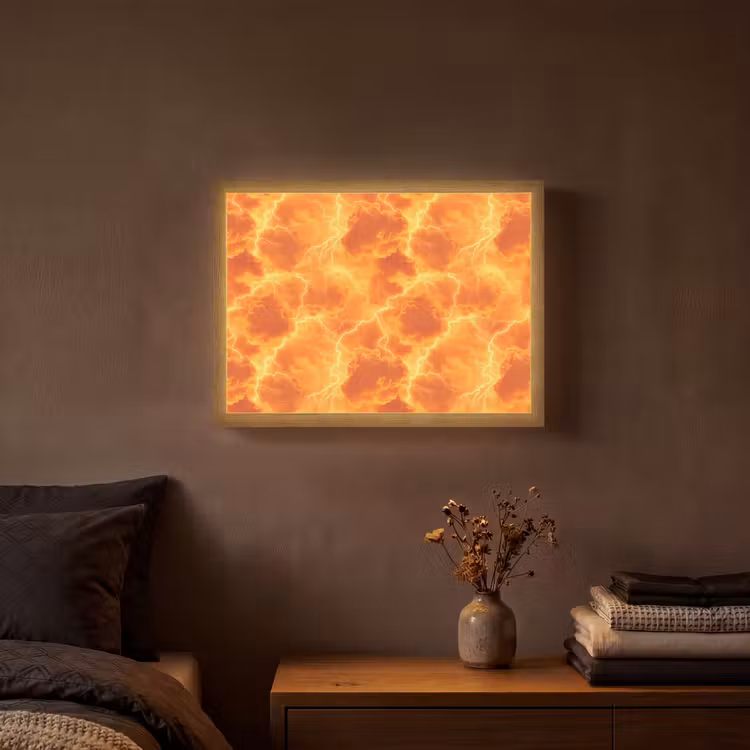 Lightbox - applique-murale - Éclair - Tempête - Orange — 3