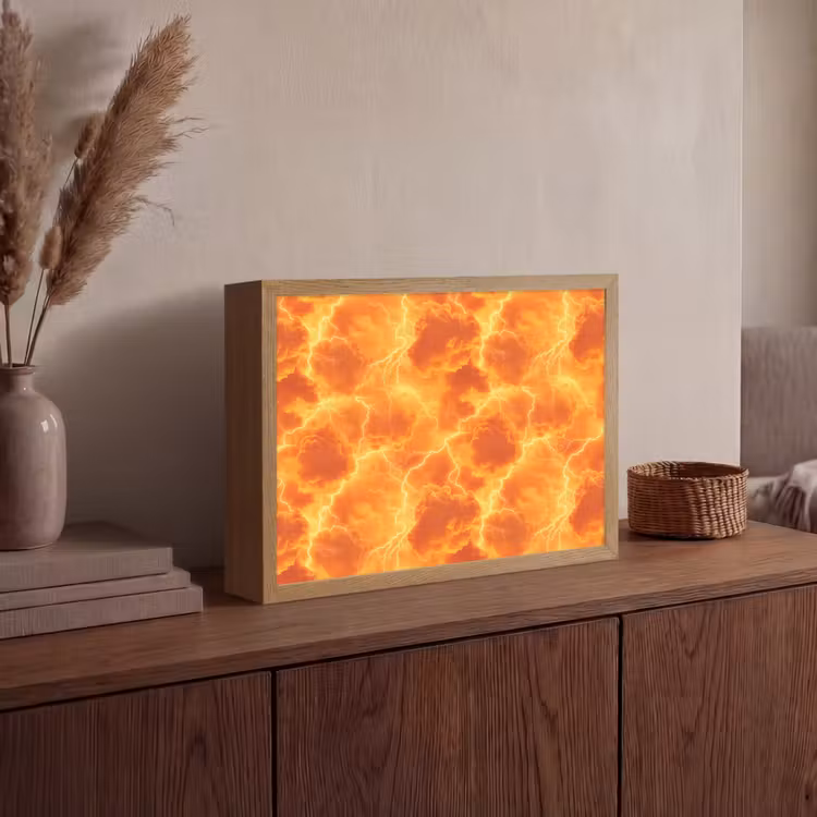 Lightbox - applique-murale - Éclair - Tempête - Orange — 4
