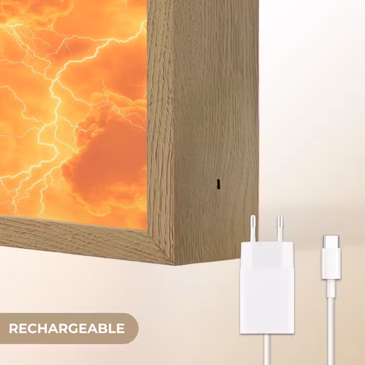 Lightbox - applique-murale - Éclair - Tempête - Orange — 7