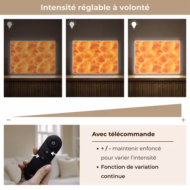 Lightbox - applique-murale - Éclair - Tempête - Orange — 8