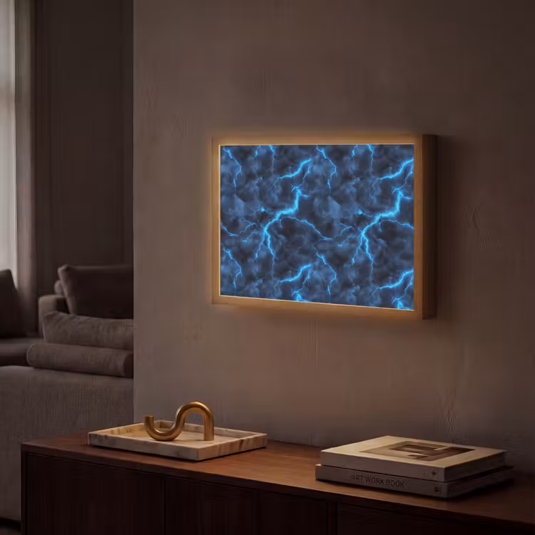 Lightbox - applique-murale - Foncé - Bleu - Eclair — 2