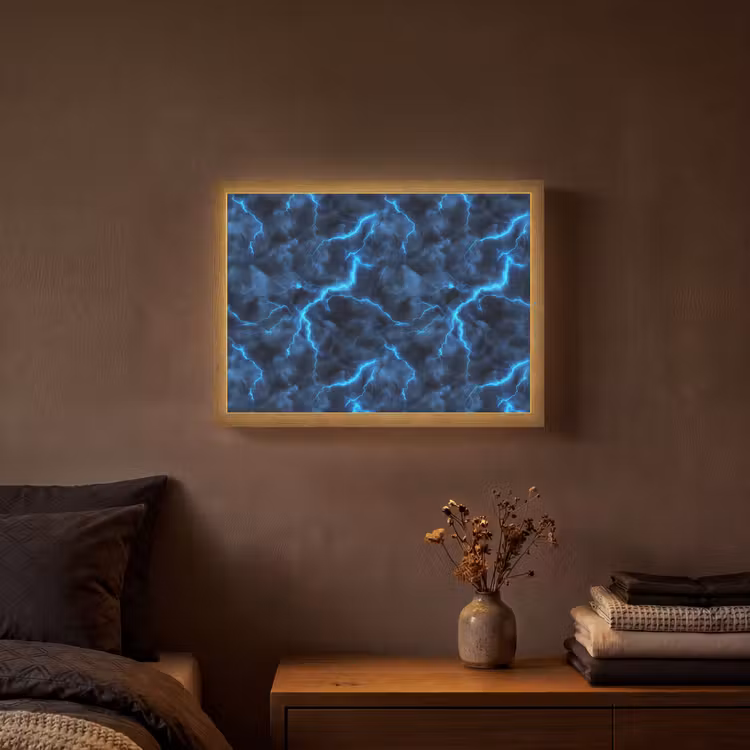 Lightbox - applique-murale - Foncé - Bleu - Eclair — 3