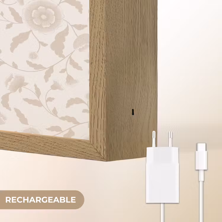 Lightbox - applique-murale - Orné - Fleurs - Beige — 7