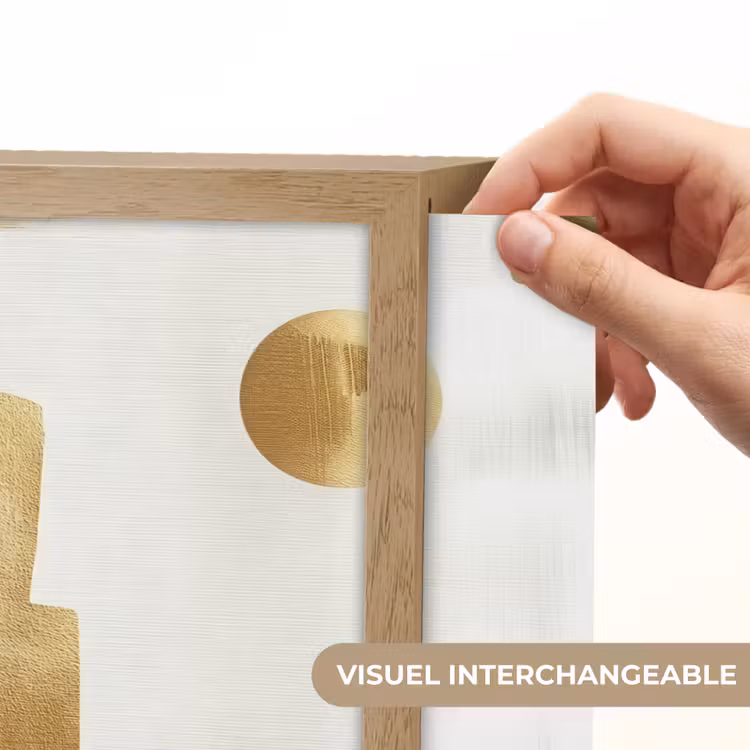 Lightbox - applique-murale - Or - Rectangles - Cercles - Abstrait — 5