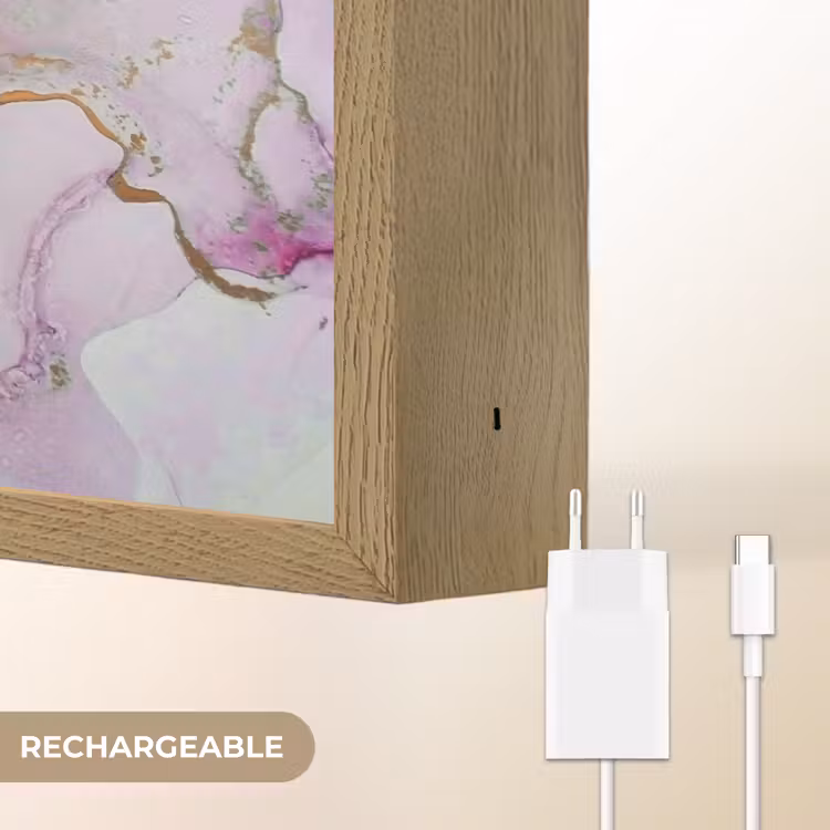 Lightbox - applique-murale - Marbre - Abstrait - Or - Violet — 7