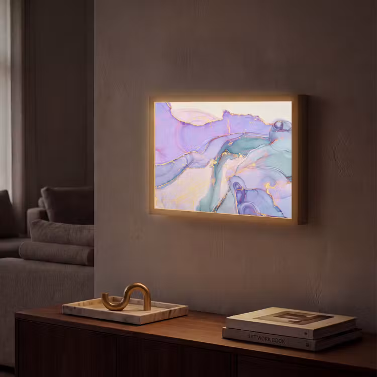 Lightbox - applique-murale - Or - Marbre - Violet — 2