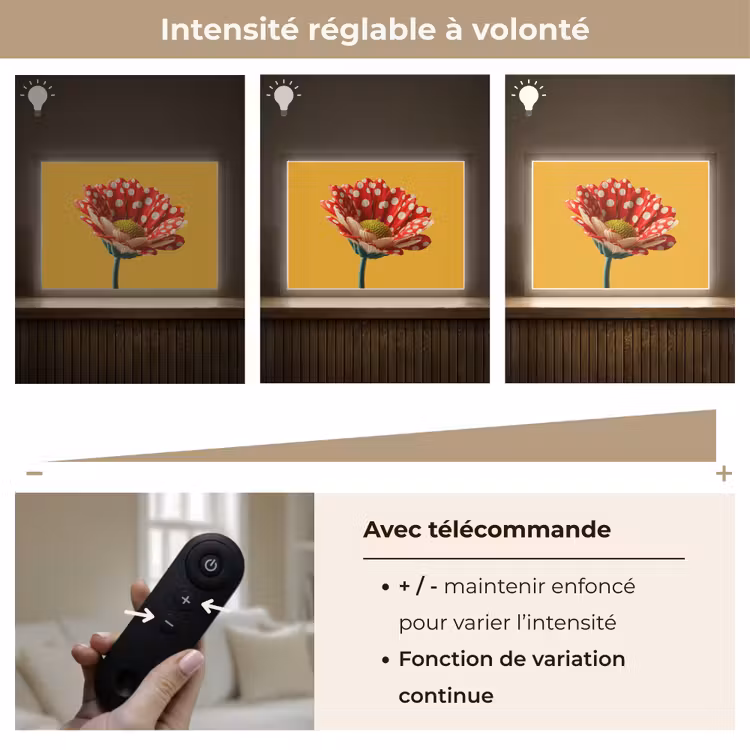 Lightbox - applique-murale - Fleur - Rouge - Points — 8