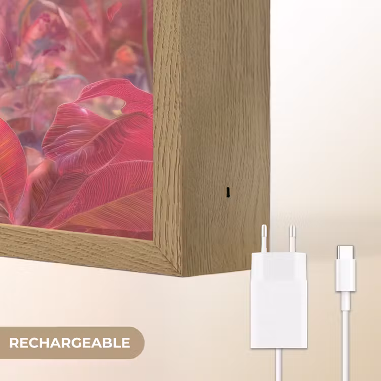 Lightbox - applique-murale - Léopard - Fleurs - Rose — 7