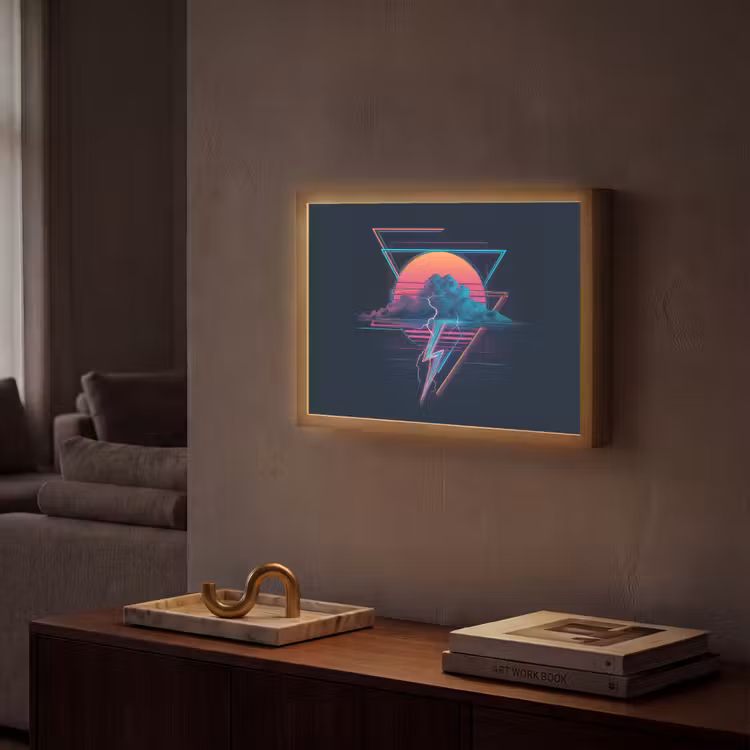 Lightbox - applique-murale - Nuage - Éclair - Triangles - Lignes — 2