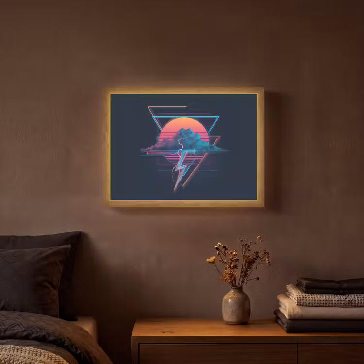 Lightbox - applique-murale - Nuage - Éclair - Triangles - Lignes — 3