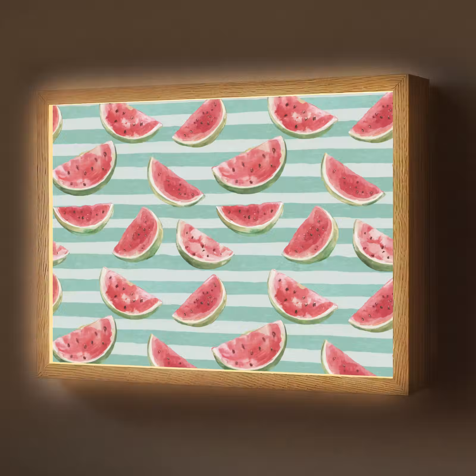Lightbox - Applique-Murale - Pastèque - Rayures - Vert — 1