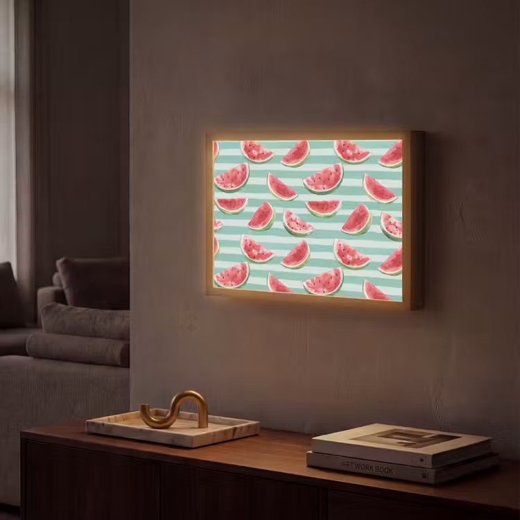 Lightbox - Applique-Murale - Pastèque - Rayures - Vert — 2