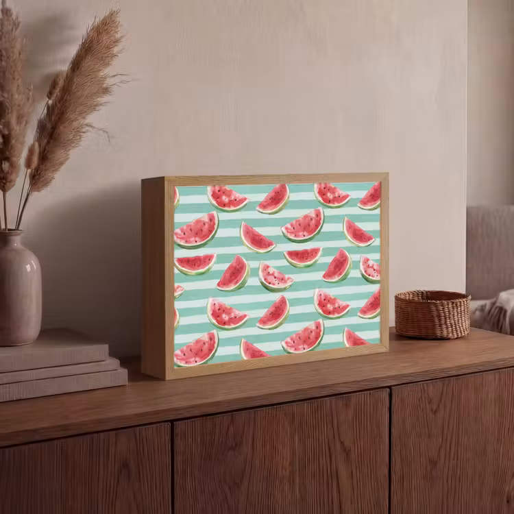 Lightbox - Applique-Murale - Pastèque - Rayures - Vert — 4