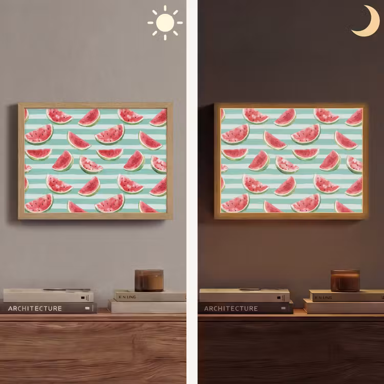 Lightbox - Applique-Murale - Pastèque - Rayures - Vert — 6