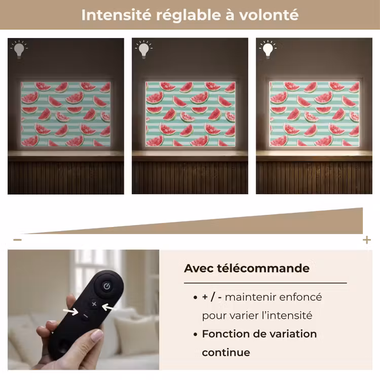 Lightbox - Applique-Murale - Pastèque - Rayures - Vert — 8