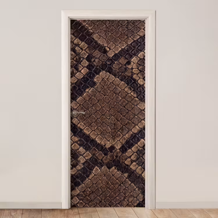 Le sticker de porte - Python - Écailles - Bronze — 1