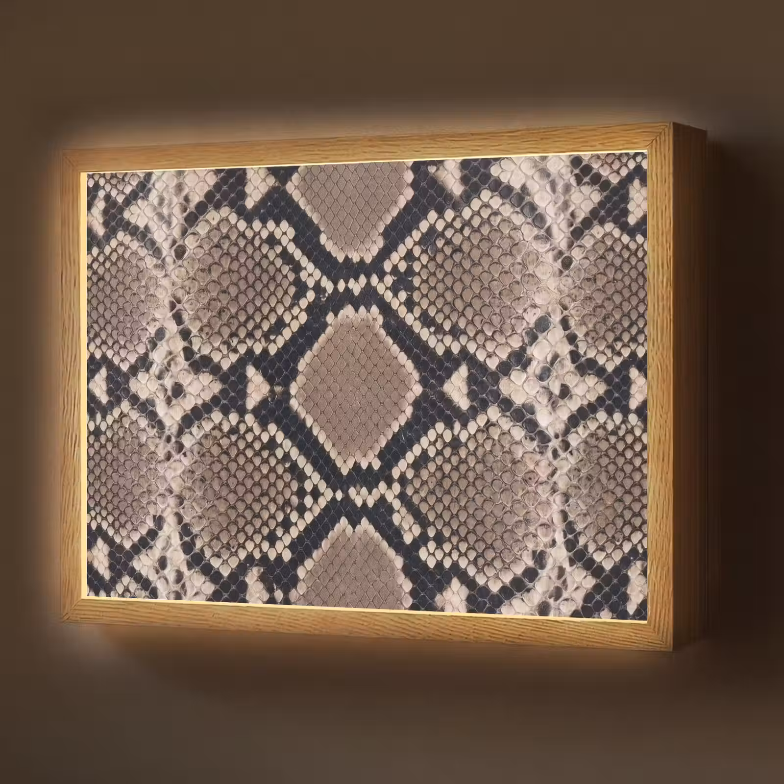 Lightbox - Applique-Murale - Imprimé serpent - Python - Marron — 1