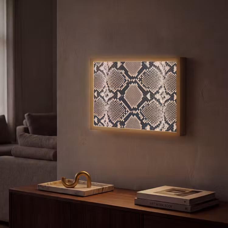 Lightbox - Applique-Murale - Imprimé serpent - Python - Marron — 2