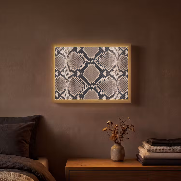 Lightbox - Applique-Murale - Imprimé serpent - Python - Marron — 3
