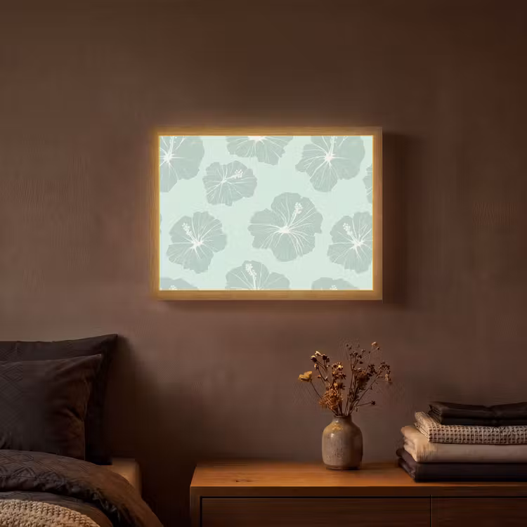 Lightbox - Applique-Murale - Fleurs - Hibiscus - Menthe — 3