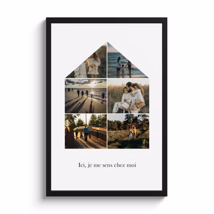 Affiche encadrée - Collage de maison — 1
