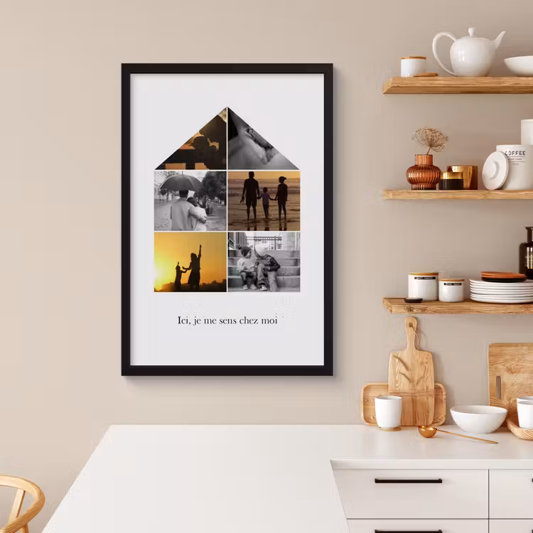 Affiche encadrée - Collage de maison — 3