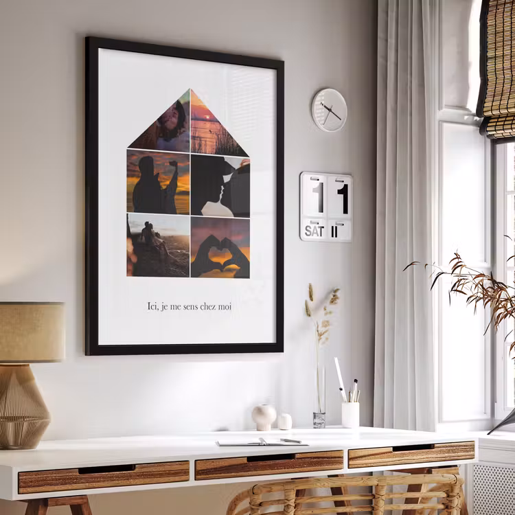 Affiche encadrée - Collage de maison — 4