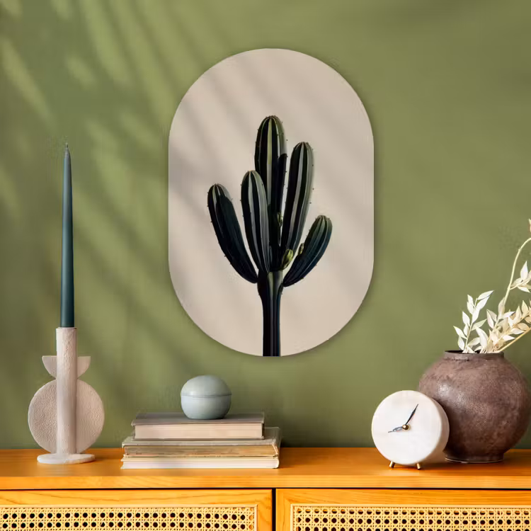 Murale ovale - Forex - Cactus - Subtil - Vert — 2