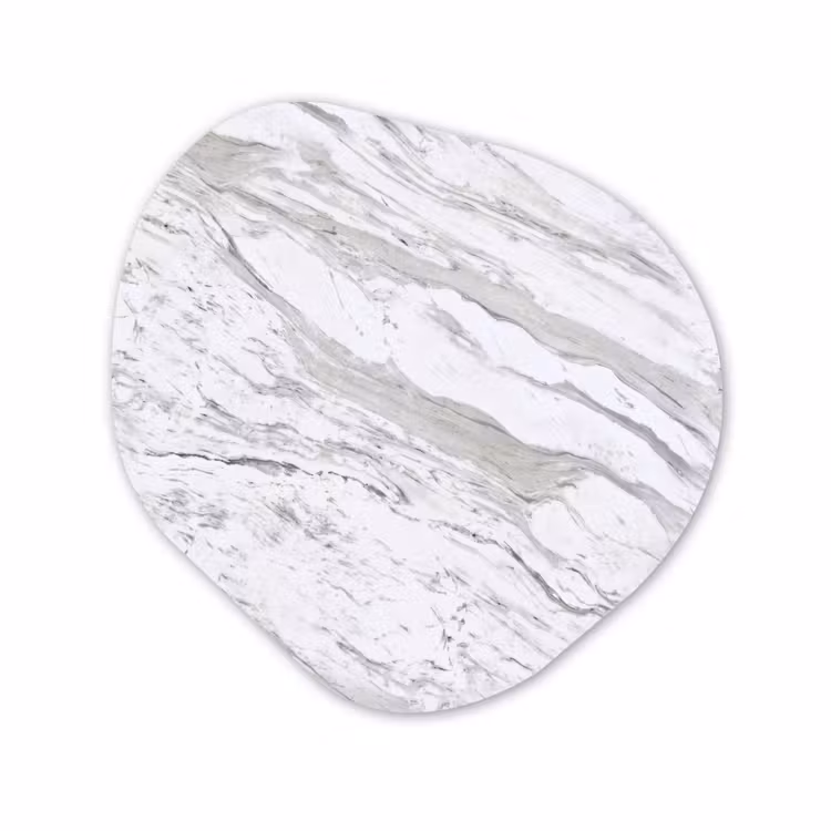 Forme organique - Forex - Marbre - Blanc - Gris-vert — 1