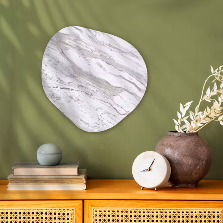 Forme organique - Forex - Marbre - Blanc - Gris-vert — 2