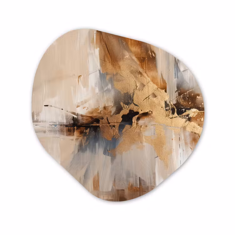 Forme organique - Forex - Moderne - Marron - Abstrait - Beige — 1
