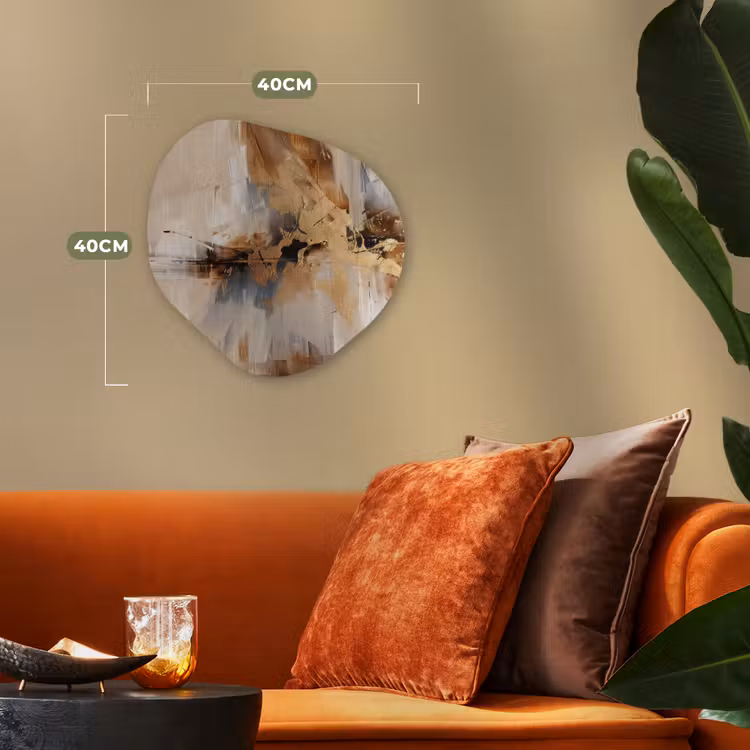 Forme organique - Forex - Moderne - Marron - Abstrait - Beige — 4