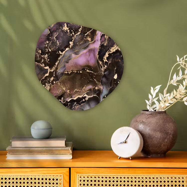 Forme organique - Forex - Marbre - Or - Pierre - Abstrait — 2