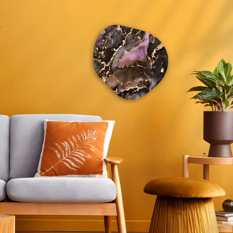 Forme organique - Forex - Marbre - Or - Pierre - Abstrait — 3