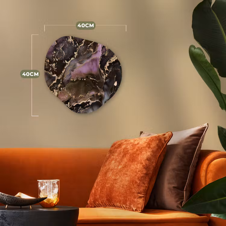 Forme organique - Forex - Marbre - Or - Pierre - Abstrait — 4