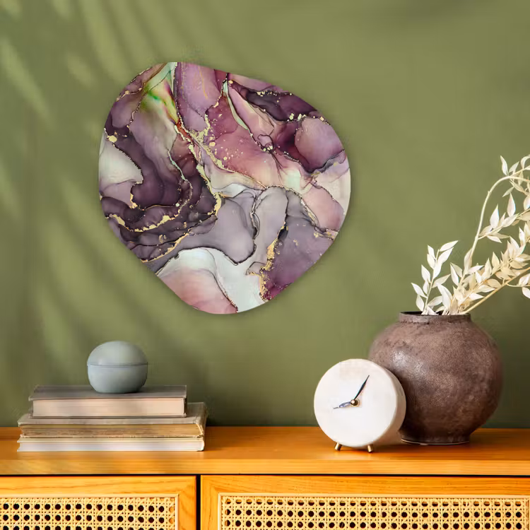Forme organique - Forex - Marbre - Rouge - Violet - Or — 2