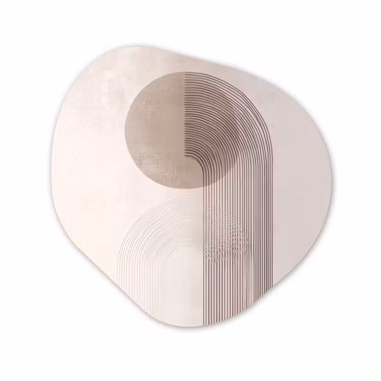 Forme organique - Forex - Minimaliste - Cercle - Gris clair — 1